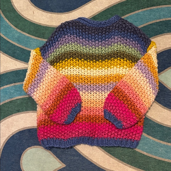 Multicolor Chunky Knit Women's Cardigan - Picture 4 of 4